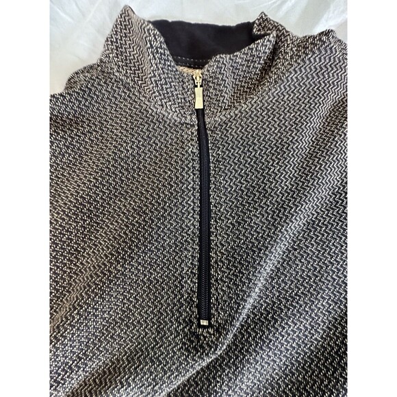 TOMMY BAHAMA 1/4 ZIP MEN Large ZIG-ZAG Chevron Grey PULLOVER SWEATER TOP Golf - Picture 7 of 7